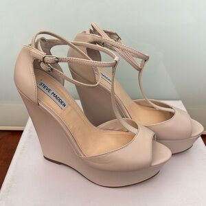 Steve Madden wedge heel - Worthey in Bone Leather